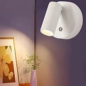 abordables veilleuses à capteur-Spot LED tricolore à intensité variable, rotatif à 360 °, commande tactile, support mural magnétique, parfait pour la chambre, le salon, les escaliers et les armoires