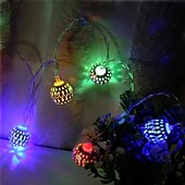 お買い得  ソーラーストリングライト-5m-20LED/6.5m-30LED 屋外ソーラーモロッコボールライトストリング 中庭 ガーデンフェンス バルコニーステップ フェスティバル ウェディング 雰囲気 装飾ライトストリング