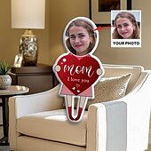 voordelige Gepersonaliseerde geschenken-Persoonlijk cadeau Moederdag Kussen Liefde Zacht Knuffelig Dubbelzijdig Geprint Handwasbaar Hedendaags Ontwerp Rits Sluiting Katoen Gevuld Decoratief Throw Kussen voor Koesterbare Herinneringen