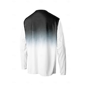 abordables Maillots pour hommes-Homme Maillot de descente manche longue Cyclisme Maillot Top avec 3 poches arrière VTT Vélo tout terrain Vélo Route Respirable Séchage rapide Evacuation de l&#039;humidité Doux Jaune Bleu Dégradé Polyester