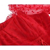 economico Vestiti-Anni 1950 Retrò Vintage Lunghezza al ginocchio Vestito Abito da tè Abito Swing Cuore Aderente &amp; Svasato Altalena a dondolo Costume Per donna Natale Carnevale Capodanno Ritorno a casa Casual