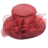 levne party klobouky-Klobouky Polyester Sluneční klobouk Ležérní Dovolená Plážové Elegantní Vinobraní Roztomilý S Květiny Přílba Pokrývky Hlavy