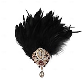 abordables Accesorios y más-Retro Antiguo 1920s Tocados Baile de Máscaras Diadema de estilo flapper El gran Gatsby charlestón Pluma Disfraz Mujer Víspera de Todos los Santos Carnaval Mascarada Fiesta de Cóctel Fiesta de baile