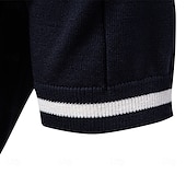 halpa Miesten Elite Polo-Miesten Polo Neulo poolo Muodollinen Työ Sänkyjen avaus Neljänneksen postinumero Lyhythihainen Yhtenäinen väri Sulkea jnk vetoketju Kevät Tumman harmaa Musta Valkoinen Laivaston sininen Khaki Harmaa