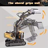 economico Forniture per feste-giocattolo escavatore telecomandato per ragazzi dai 6 ai 12 anni, i migliori regali di compleanno per bambini dai 4 ai 7, 8, 9, 10 e 11 anni, giocattoli da costruzione telecomandati con paletta in