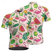 abordables Maillots Hombre-Hombre Maillot de Ciclismo Fruta Manga Corta Bicicleta Camiseta Maillot con 3 bolsillos traseros MTB Bicicleta Montaña Secado rápido Diseño Anatómico Capilaridad Transpirable Deportes Rosa Ropa