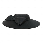 cheap Party Hats-Elegant Sweet Flax Hats with Bowknot / Party / Evening Headpiece/ Office &amp; Career / Graduation / Congratulations / Anniversary / Back To School / Outdoor / Carnival Hats Race Day Dress