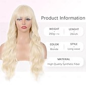 abordables Perruques Synthétiques Sans Bonnet-perruque avec frange pour femmes, perruque longue ondulée bouclée, perruque synthétique résistante à la chaleur pour filles, utilisation quotidienne, fête, Halloween, cosplay