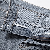 billige Herre Elite Shorts-Herre Jeans Dongerishorts Knapper Lomme Gradert Knelengde utendørs Feriereise Avslappet Ferie Årgang Blå Grå Mikroelastisk