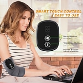 cheap Body Massager-Heated Knee Massager Shoulder Brace 3-In-1 Heated Knee Elbow Shoulder Brace Wrap Vibration Knee Heating Pad 3 Adjustable Vibrations And Heating Modes for Knee Elbow Shoulder Relax Leg Warmers