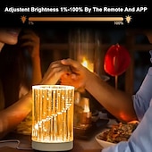economico luci del proiettore della galassia stella-lampada da notte a led vaso rgb moderna arte decorazione stile luce notturna intelligente app controller con telecomando perfetto per camera da letto soggiorno ufficio composizione floreale 1x