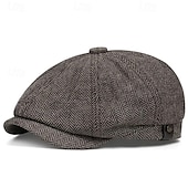 cheap Accessories and More-Retro Vintage Roaring 20s 1920s Beret Hat Normal The Great Gatsby Gangster Men&#039;s Women&#039;s New Year Masquerade New Year Eve Bachelorette Party Festival Adults&#039; Hat All Seasons