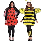 abordables Disfraces de mujer-Mariquita Abeja Disfraz de carnaval Traje de cosplay Disfraces divertidos Niños Adulto Mujer Chica Cosplay Rendimiento Fiesta Víspera de Todos los Santos Carnaval Mascarada Mardi Gras Disfraz de