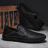 abordables Chaussures sans lacets &amp; mocassins-Mocassins en similicuir pour hommes – chaussures décontractées confortables avec côtés élastiques pour un usage quotidien et des activités de plein air