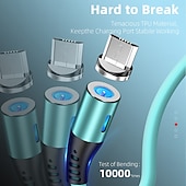 levne Kabely pro mobilní telefony-USB C kabel Bleskový kabel Micro USB kabel USB A na Lightning / micro / USB C 2.4 A Nabíjecí kabel Magnetické Tekutý silikagel Pro iPad Samsung Xiaomi Doplňky k mobilu