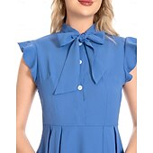 levne Šaty-Retro 50. léta Šaty Houpací šaty Pevná barva Dámské Karneval Plesová maškaráda Denní nošení loučení se svobodou nevěsty Dospělé Šaty Šaty pro návrat domů