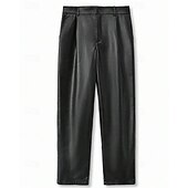 cheap Casual Pants-Men&#039;s Trousers Casual Pants Lederhosen Pocket Plain Comfort Outdoor Daily Fashion Casual Black Micro-elastic