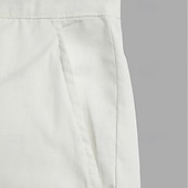 economico retrò-Per uomo Pantaloni cargo Pantaloni di lino Pantaloni Pantaloni estivi Multi tasca Gamba dritta Liscio Comfort Traspirante Lunghezza intera Esterno Informale Giornaliero Di tendenza Streetwear Nero