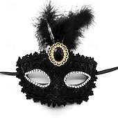 levne Maska-Karnevalová maska Maska Halloween rekvizity Dospělé Dámské Poloviční obličej Výkon Párty Plesová maškaráda Karneval Mardi Gras Jednoduchý karnevalový kostým