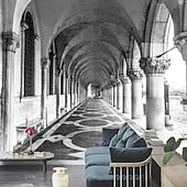 billige Tapet-Landskap Hule 3D Tapet Hjem Dekorasjon Vegg Mural Rull Peel og Stick Avtagbart PVC/Vinyl Materiale Selvklebende/Krever Lim Veggdekorasjon Stue