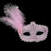 levne Maska-Karnevalová maska Maska Halloween rekvizity Dospělé Dámské Poloviční obličej Výkon Párty Plesová maškaráda Karneval Mardi Gras Jednoduchý karnevalový kostým