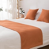 abordables Accesorios de ropa de cama-Cubre Pie de Cama Bufanda Decorativa de Cama Waffle para Hogar Hotel Edredones Bufandas Protección Moderna Sólida Cubre Pie de Cama para el Pie de la Cama Decoración de Dormitorio