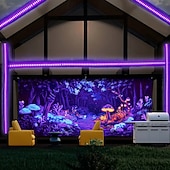 baratos Capas para portas de garagem-Decorações de Porta Blacklight Capa de Porta de Garagem Brilha no Escuro Cogumelo Psicodélico Nebuloso Faixa Grande Decorativa para Festa ao Ar Livre Porta de Garagem Decorações de Parede da Casa