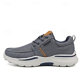 cheap Men&#039;s Sneakers-Men&#039;s Beige Sports Sneakers with Cushioned Sole and Breathable Fabric – Classic Casual Walking Shoes for Outdoor and Daily Wear