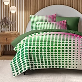 abordables 100% Coton-ensemble de housse de couette à motif pointillisme ensemble de literie en coton de luxe doux 3 pièces décor à la maison cadeau double housse de couette taille king queen size