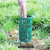 cheap Garden Hand Tools-6pcs Plastic Tree Protector Guard Set, Rectangular Adjustable Interlocking Mesh Design, with Cable Ties, Animal and Trimmer Damage Prevention, Multiple Piece Bundles