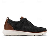 preiswerte Sneaker für Herren-Atmungsaktive Strick-Sneaker für Herren mit Kunstlederakzenten – stylische, leichte Sportschuhe für die Freizeit und den Komfort im Alltag