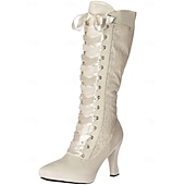 baratos Calçado-Rococó Barroco Vitoriano Sapatos Botas Longas Salto Alto Mulheres Dia Das Bruxas Carnaval Baile de Máscaras Espetáculo Festa / Noite Mascarilha Adulto Sapatos