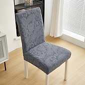 abordables Cubierta de sillón y silla sin brazo-Fundas para sillas de comedor de forro polar: elásticas y extraíbles &amp;lavable