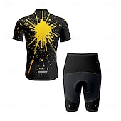 levne Pánské oděvní soupravy-Pánské Cyklodres a kraťasy Krátký rukáv Horská cyklistika Silniční cyklistika Žlutá Modrá Zelená Graffiti Jezdit na kole Spandex Sportovní Graffiti Oblečení
