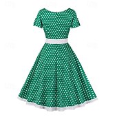 cheap Dresses-Retro Vintage 1950s Dress Swing Dress Polka Dot Women&#039;s Carnival Masquerade Daily Wear Bachelorette Party Adults&#039; Dress Homecoming Dresses