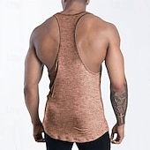preiswerte Fitness Tank-Tops-Herren Tank Top Weste Unterhemd Ärmelloses Shirt Ärmellos U-Ausschnitt Sommer Einfach Mode Designer Basic Urlaub Straße Ausgehen Schwarz Rosa Marineblau Top T-Shirt für Herren