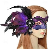 preiswerte Maske-Karnevalsmaske Venezianische Maske Columbina Erwachsene Herren Damen Halbes Gesicht Party Maskerade Karneval von Venedig Karneval Einfaches Karnevalskostüm