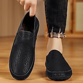 abordables Chaussures sans lacets &amp; mocassins-Mocassins en similicuir pour hommes – chaussures décontractées confortables avec côtés élastiques pour un usage quotidien et des activités de plein air