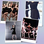 זול חצאיות לטיניות-חצאית מעטפת בלט שחורה עם קשירת מותן מתכווננת חצאית שיפון מעטפת חצאית ריקודים חצאית בלט נושמת לנשים