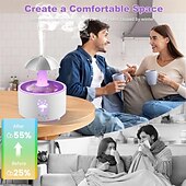 abordables Lumières intelligentes-Humidificateur de pluie Umbrella LED intelligent de 300 ml avec lumière LED 7 couleurs diffuseur d&#039;arôme télécommandé et avec minuterie pour la chambre cadeau amusant pour les enfants les adolescents