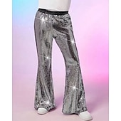 economico pantaloni casual-Per uomo Pantaloni da discoteca Pantaloni Pantaloni casual Paillettes Tasca Elastico in vita Semplice Comodità Feste Palcoscenico Luci da discoteca Vintage Glitter Argento Rosso Micro-elastico