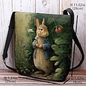 cheap Crossbody Bags-Women&#039;s Easter Bunny Shoulder Bag Crossbody Bag - Vintage Peter Rabbit design, hand-painted watercolor style, adjustable shoulder strap, perfect for Easter celebrations, spring outings and casual wear