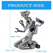 billiga Byggleksaker-johnny 5 robotbyggsats johnny five robotmodellstam och pedagogisk presentset för pojkar 8-14(313 st)