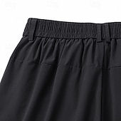 economico Pantaloni Corti da Cerimonia-Per uomo Pantaloncini Pantaloncini eleganti Pantaloncini da golf Pantaloni modello Capri Tasche Gamba dritta Liscio Comfort Senza ferro Polpaccio Esterno Giornaliero Corsa Di tendenza Lavoro Nero Blu