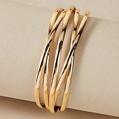 abordables Bracelets-Manchettes Bracelets Femme Fantaisie Précieux Punk Mode Luxe Bracelet Bijoux Doré pour Soirée