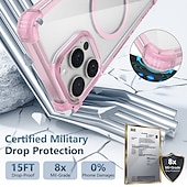 levne Pouzdra pro iPhone-telefon Carcasă Pro iPhone 16 Pro Max Plus iPhone 15 Pro Max Plus iPhone 14 13 12 Pro Max Plus Zadní kryt Magnetické Podpora bezdrátového nabíjení Nárazuvzdorné Retro PC