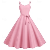 economico Vestiti-Retrò Vintage Anni 1950 Vestito Abito Swing Per donna Carnevale Mascherata Abbigliamento quotidiano Addio al Nubilato Adulti Vestito Abiti per il ritorno