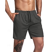 baratos Calções Estilo Casual-Homens Shorts ativos Shorts de moletom Calção Shorts de verão Bolsos Com Cordão Cintura elástica Tecido Conforto Curto Esportes Diário Para Noite Moda Casual Preto Verde Tropa Micro-Elástica
