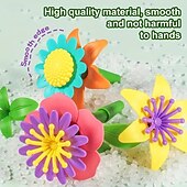 رخيصةأون لوازم الحفلات-لعبة بناء حديقة زهور، نشاط تعليمي بألوان عشوائية، لعبة ما قبل المدرسة، هدية عيد الهالوين/عيد الشكر/عيد الميلاد، هدية عيد الفصح