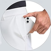 baratos Calças de Vestir Curtas-Homens Calção Shorts sociais Shorts de verão Bermudas de Golfe Bolsos Perna reta Tecido Leve Respirável Comprimento do joelho Ao ar livre Diário Corrida Esportes Moda Preto Branco Micro-Elástica